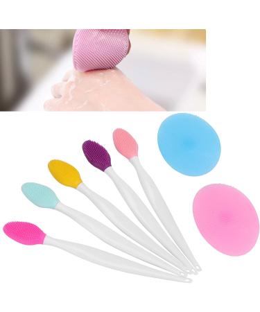 JUOPZKENN Silicone Exfoliating Lip Brush Silicone Facial Cleansing Brush Silicone Face Pore Cleaner Face Nose Lip Exfoliating Brush Set for Home Gift - Buy Online on GoSupps.com