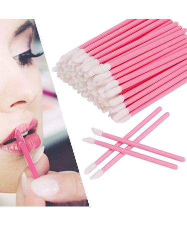 100pcs Disposable Lip Brushes Disposable Lip Brush Disposable Lip Brushes Lipstick Applicator Lip Brush Applicator Perfect Makeup Tool Kits Pink