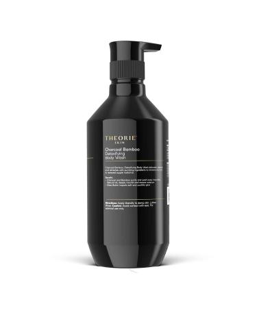 Theorie Charcoal Bamboo Detoxifying Body Wash 500mL - Moisturizing with Jojoba Oil & Shea Butter - Botanical Ingredients - Tangerine, Bergamot, Vanilla, Cedar - Pump Bottle - Buy Online on GoSupps.com