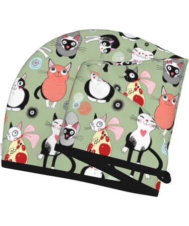 Lovely Cartoon Cats Hair Cap | Quick-Dry Coral Velvet Towel Wrap for Travel & Home - Perfect for Men & Women - Buy Online on GoSupps.com