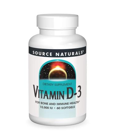 SOURCE NATURALS Vitamin D-3 10 000 IU Soft Gel 60 Count 60 Softgels - Buy Online on GoSupps.com