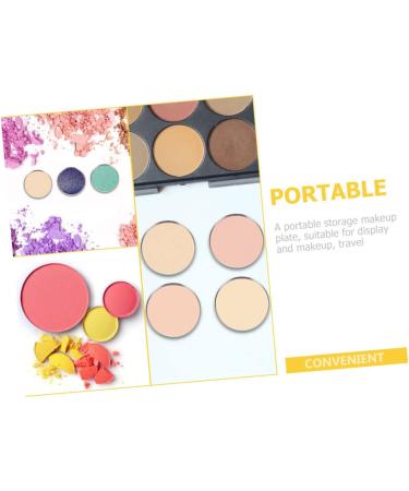 Beavorty 100 Pcs Eye Shadow Disk Eyeshadow Makeup Pans Diy Cosmetic Pallet Miss Plate Stainless Steel - Buy Online on GoSupps.com