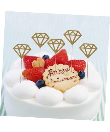 100 Pcs Diamond Cake Topper Diamond Dessert Picks Glitter Wedding Cupcake Picks Diamond Shape Cupcakes Birthday Gold Decor Glitter Cupcake Toppers Insert Card Cup Goldenx2pcs mediumx2pcs - Buy Online on GoSupps.com