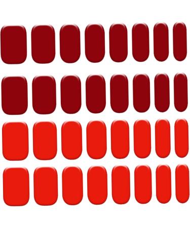 Gel Nail Stickers Cuttable Semi Cured Gel Nail Strips Self-Adhesive Full Nail Wraps (UV Lamp Required but Not Included) Bright Red - Buy Online on GoSupps.com