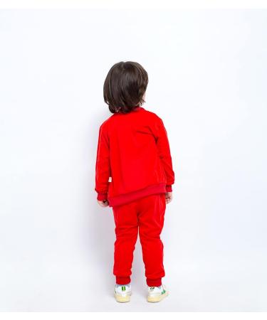 BINIDUCKLING Baby Boys 3-Piece Outfit Set | Coat, Pants & Shirt | Toddler Casual Clothes | Red | 2-3 Years - Buy Online on GoSupps.com