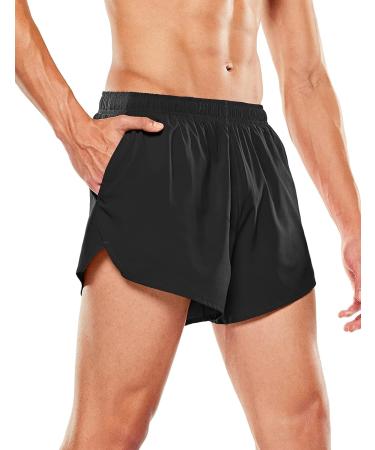 TSLA Men's Quick Dry Running Shorts with Pockets - Black, Small - Buy Online on GoSupps.com