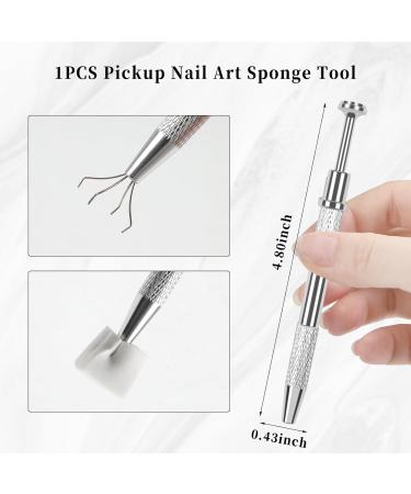 BQAN Nail Sponges for Ombre - 100Pcs White Nail Art Sponges with Gripper Pen for Perfect Manicure - Buy Online on GoSupps.com