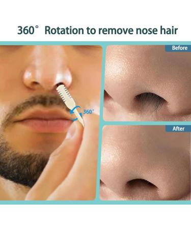 Nasal Hair Cutter - Double Sided Nose Hair Knife & 360 Nostril Hair Remover Tool for Men & Women - Includes Soft Cleaning Brush - Buy Online on GoSupps.com