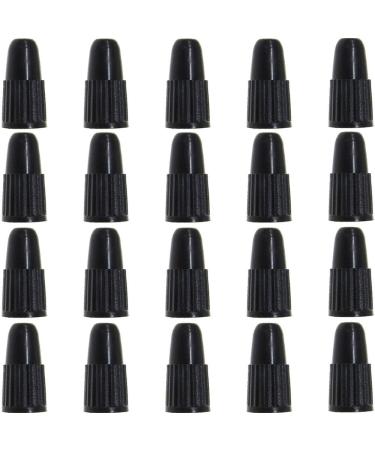 OUGER Presta Valve Caps Black ,Plastic Bike Dust Caps Tire - Bicycle Presta/French Valve stem Cover for MTB Mountain/Road Bikes, Bike Accessories,Outdoors(20 Pack)