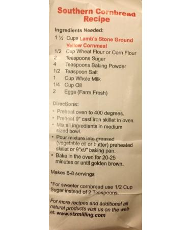 Stone Ground Yellow Cornmeal - 2 lb Pack - Premium Quality Lamb's Cornmeal - Buy Online on GoSupps.com