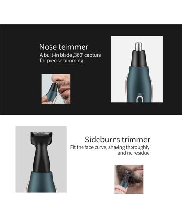4-in-1 USB Nose Hair Trimmer for Men - Electric Ear Beard & Eyebrow Grooming Device - Buy Online on GoSupps.com
