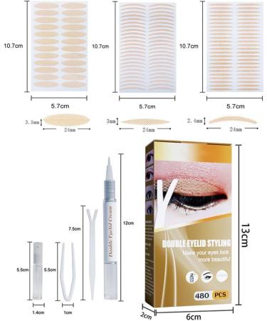 KOUISYY Double Eyelid Tape Invisible Eyelid Lift Strips Self-Adhesive Eyelid Stickers Single Sided Eyelid Tape Instant Eye Lift Droopy Eyelid Lifter for Hooded Uneven Mono-Eyelids(Flesh Color) - Buy Online on GoSupps.com