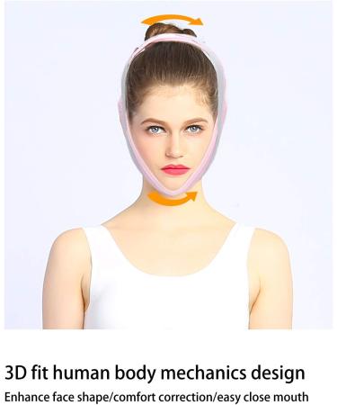 Facial Slimming Strap for Eliminates Wrinkles Prevent Mouth Breathing V Face Slimming Belt Contour Tightening Chin Lift Up Double Chin Reducer (L) - Buy Online on GoSupps.com