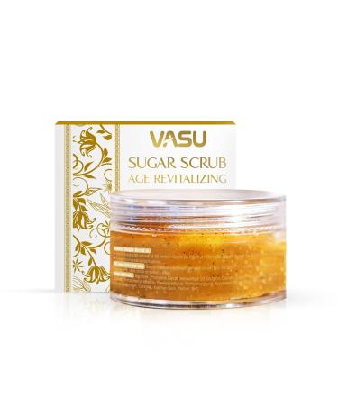 Vasu Kumkumadi Tailam Sugar Scrub - Age Revitalizing Face Scrub with Vitamin E & Brown Sugar - All Skin Types - Buy Online on GoSupps.com