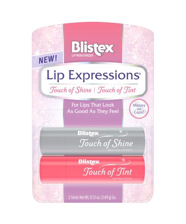 Blistex Lip Expressions Lip Moisturizer Touch of Shine/Tint 2 Sticks 0.13 oz (3.69 g) Each