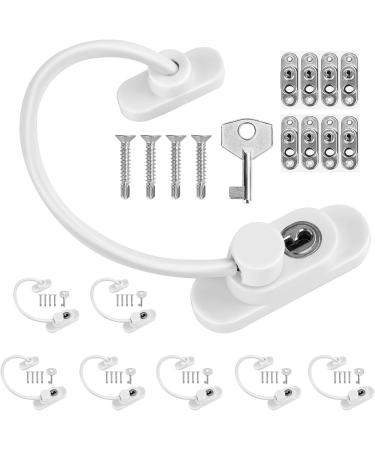 DHOUTDOORS 8PCS Window Restrictor Kids Window Door Cable Lock Child Baby Safety Security Wire Catch for Home Public and Commercial Applications with Screws Keys White - Buy Online on GoSupps.com