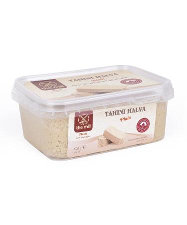 The Mill Tahini Halva (Plain) 500g - Natural Source of Fiber - Halal, Vegan, and Naturally Processed - Ideal for Breakfast and Snack - No Chemicals - Energy Provider - Tasty - Buy Online on GoSupps.com