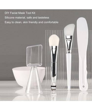 Ymiko Facial Mask Tool Set | Silicone Brush Mixing Bowl Spatula & Measuring Cup for DIY Skin Care - Buy Online on GoSupps.com