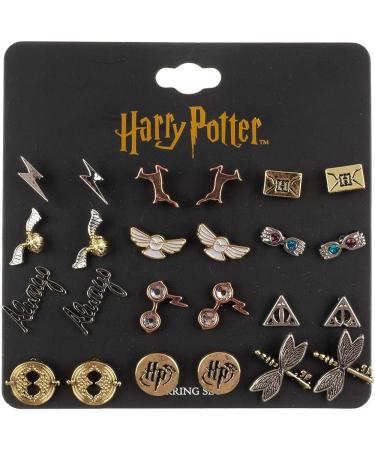 Harry Potter Hogwarts Symbols Earrings Set - Officially Licensed Fashion Jewelry - Buy Online on GoSupps.com
