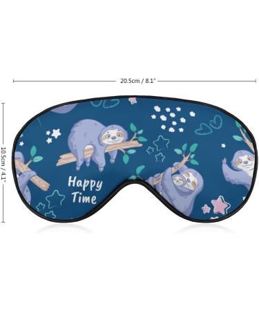 Tropical Sloths Sleep Mask - Adjustable Eye Cover for Sleeping, Blocking Light, Night Travel - for Men and Women - Buy Online on GoSupps.com