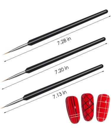 Nuoshen Miniature Nail Art Brushes Set for Fine Detailing and DIY Nail Art - Buy Online on GoSupps.com