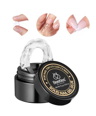 Beetles 15g Solid Nail Glue Gel for False Nail Tips | Strong Adhesive for Press-On Acrylic Nails | UV Light Cured Hard Gel for Nail Art - Buy Online on GoSupps.com