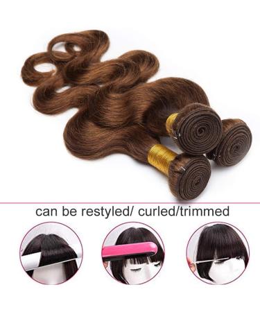 24 1 Bundle Brazilian Body Wave Hair Extensions - 100% Virgin Human Hair - Middle Brown - Buy Online on GoSupps.com