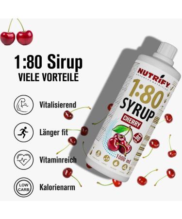 Nutrify Vital Fitness Drink Set - 3x 1L Cherry Beverage Concentrate with Vitamins & L-Carnitine Sugar-Free Low Calorie - Makes 240L Sports Drink - Buy Online on GoSupps.com