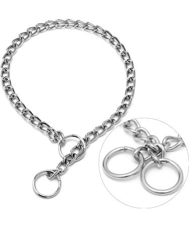 2 Pcs Dog Chain Metal Dog Training Collar Adjustable Durable Silver Dog Chains for Pet Small Medium Puppy M - Buy Online on GoSupps.com
