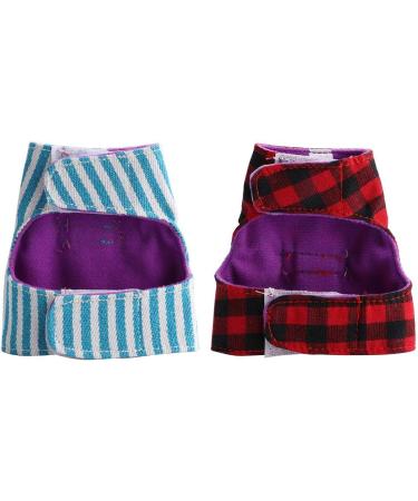 Pet Rabbit Traction Rope Pet Small Animal Bunny Hamsters Harness Chest Strap Red Grid + Blue Stripes 2 Pieces(XS) - Buy Online on GoSupps.com