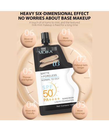 Liquid Foundation with Full Coverage Matte Finish Long Lasting and Waterproof (04 10ml Travel Size) 10 ml (Pack of 1) 04 - Buy Online on GoSupps.com
