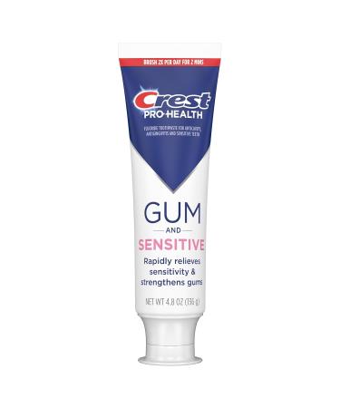Crest Sensitive and Gum Toothpaste 4.8 oz (3 Pack) Relieves Sensitivity Strengthens Gums Anticavity Clinically Proven Antibacterial Toothpaste - Buy Online on GoSupps.com