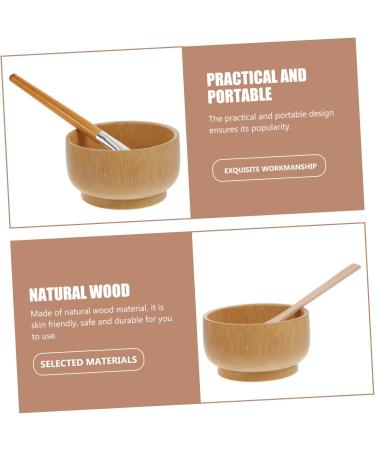 FRCOLOR 1 Set Four Piece Facial Bowl Facial Stirring Tool Facial Cream Bowl Diy Bowl Lotion Mixing Bowl Scrubber Silicone Scraper Facial Mixing Bowl Miss Hair Wooden Brush - Buy Online on GoSupps.com