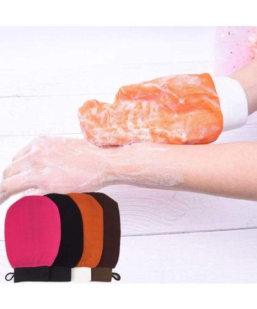Betroy Exfoliating Peeling Gloves - 4 Pack Scrubbing Gloves for Gentle Dead Skin Removal in Shower - Buy Online on GoSupps.com