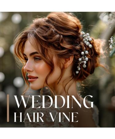 Reaky Pearl Hair Combs Gold Leaf Headpieces Bridal Hair Piece Wedding Hair Accessories for Women - Buy Online on GoSupps.com