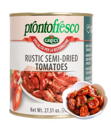 Semi Dried Tomatoes in Oil, 27.5 oz, Italian Sundried Tomatoes. Soft Oven Roasted Tomatoes by Greci Pronto Fresco.