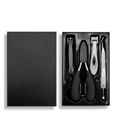 Nail Clipper Set (5 Pieces) Sharp Heavy Duty Toenail and Nail Clippers Toenail Clippers for Thick Nails and Ingrown Toenails Suitable for Adult Elderly Men and Women Silver