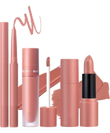 Lipstick kit matte lipstick and lip liner liquid lipstick pencil - 3X lip pencil set waterproof and long-lasting velvet lipstick - Buy Online on GoSupps.com