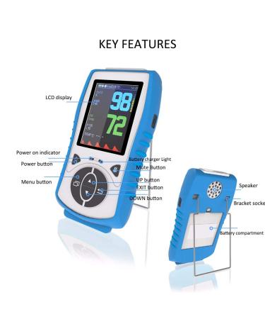 Buy Plus Oximeter Handheld Pulse Oximeter with Veterinary Sensor - 30-Day Guarantee Rechargeable Battery Ideal for Veterinary Use - Buy Online on GoSupps.com