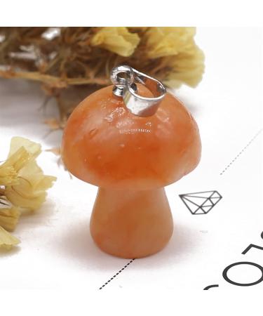 2PC Mini Mushroom Natural Stone Charms Rose Quartz Opal Amethyst Gemstone Crystals Pendant for Jewelry Making Necklace Earrings Full of Texture (Color : Yellow Jade) - Buy Online on GoSupps.com