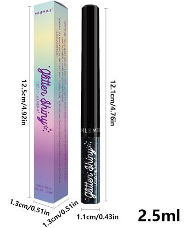 Shimmer Glitter Eyeshadow - Pearl Liquid Eyeliner Neon Rainbow Eyeliner | Portable Sparkling & Shimmer Eyes Makeup Glitter Gel Eyeshadow Liquid for Women and Girls Cle-ca 12 - Buy Online on GoSupps.com