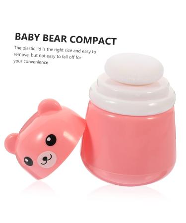 Pink Powder Puff Box for Newborns - Fluffy Body Powder Holder for Infants - Talcum Powder Bottles for Home Use - 10X7CM - Buy Online on GoSupps.com