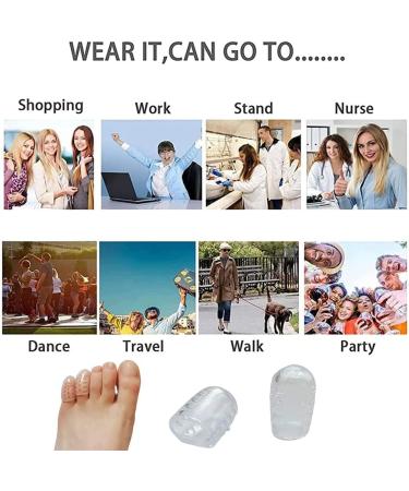VOPETROY Little Toe Protectors - 50PCs Silicone Breathable Toe Covers for Blisters Corns Hammer Toes & Pain Relief - Buy Online on GoSupps.com