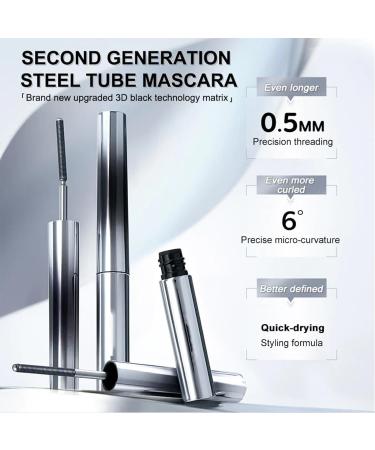 Olivia Blaire Iron Wand Mascara Vervaci Iron Rod Mascara Nour Iron Wand Mascara Waterproof Metal Rod Metal Wand Mascara Bristle Less Metal Mascara Curling Eyelash Metal Mascara (2*Black) - Buy Online on GoSupps.com