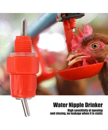 Chicken Water Chicken Nipples 20pcs R1/8 Taper Thread High Sensitivity Anti-aging Automatic Water Nipple Drinkers for Goose for Duck for Chicken - Buy Online on GoSupps.com