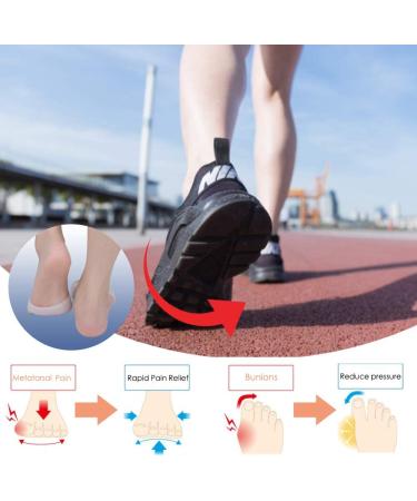 Metatarsal Pads & Toe Separators Set for Rapid Pain Relief - 2 Pairs, Soft & Breathable Design for Bunion Corrector, Mortons Neuroma, Diabetic Feet, Hammer Toe - Includes Toe Spacers, Ball of Foot Cushions - White - Buy Online on GoSupps.com