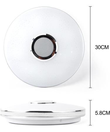 Milfech 36W Dimmable LED Ceiling Lamp with Bluetooth Speaker & Remote Control - RGB Color Change for Bedroom Children's Room & Living Room - Buy Online on GoSupps.com