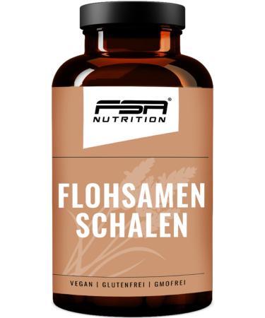 Psyllium chapes capsules - glass box - highest dosage per capsule (1200 mg) - 60 days stock - free of additives - vegan - 180 capsules - FSA nutrition