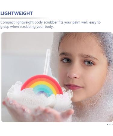 FRCOLOR Cloud Bath Ball Loofah - Rainbow Shaped Travel Scrubber & Face Sponge for Ultimate Cleanliness - Buy Online on GoSupps.com