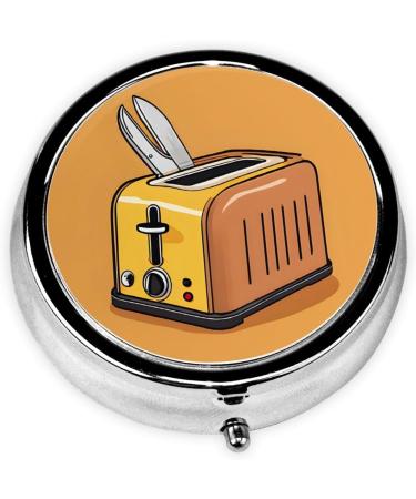 Cute Crying Chainsaw Mini Round Pill Box | 3 Compartment Travel Organizer | Portable Medicine Case for Home & Office - Buy Online on GoSupps.com